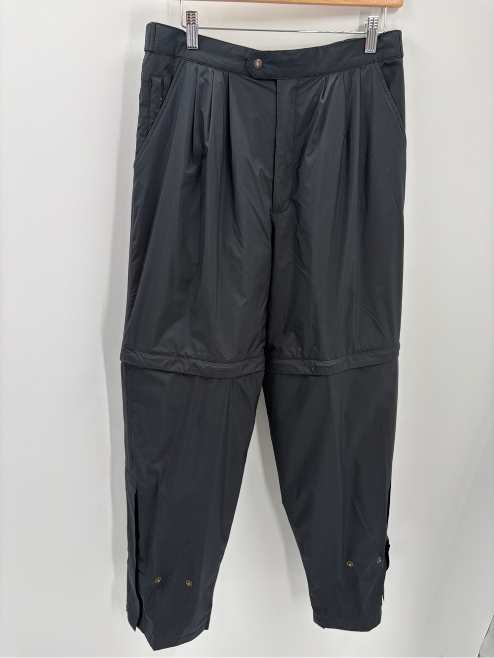 FootJoy DryJoys‎ Convertible Golf Rain Pants Shorts Black Mens Size M